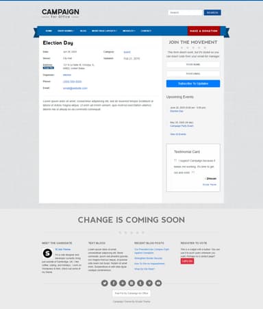 Campaign Event Single Page