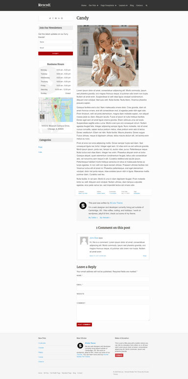 Rescue Blog Left Sidebar