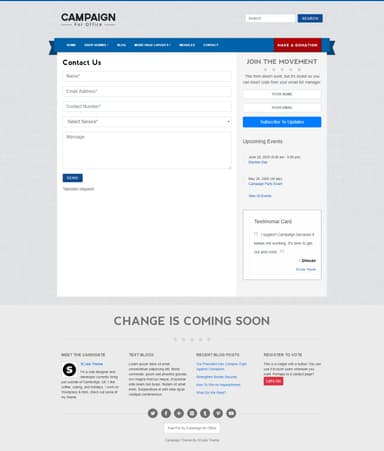 Campaign Contact Page