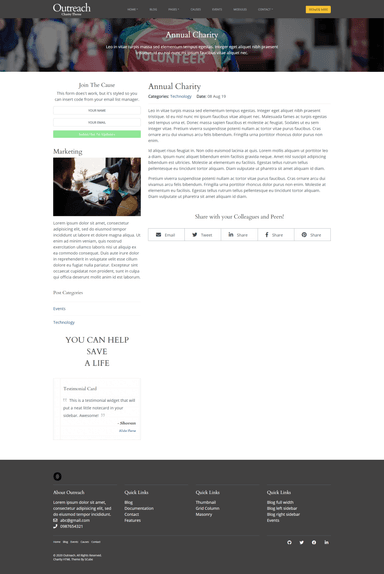 Outreach Annual Charity Left