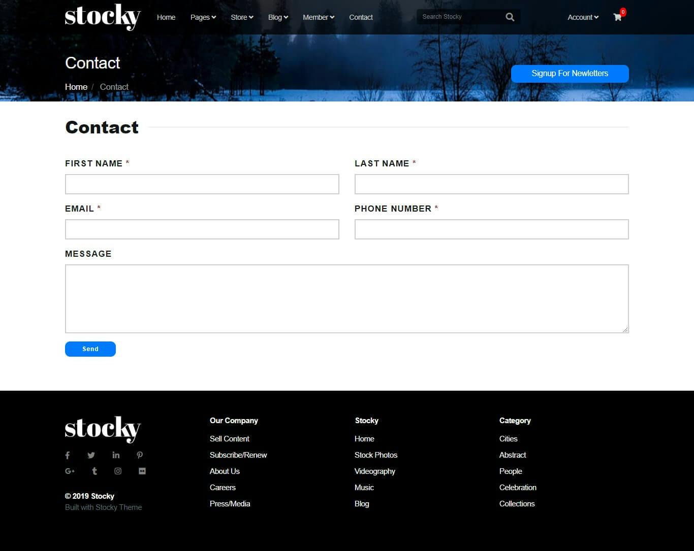Stocky Jekyll Contact Page