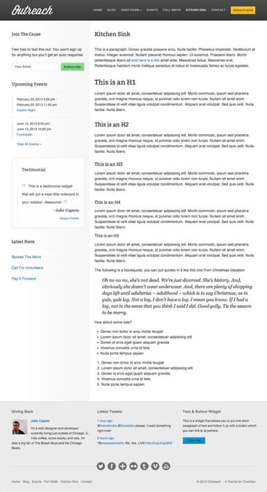 Outreach Kitchensink