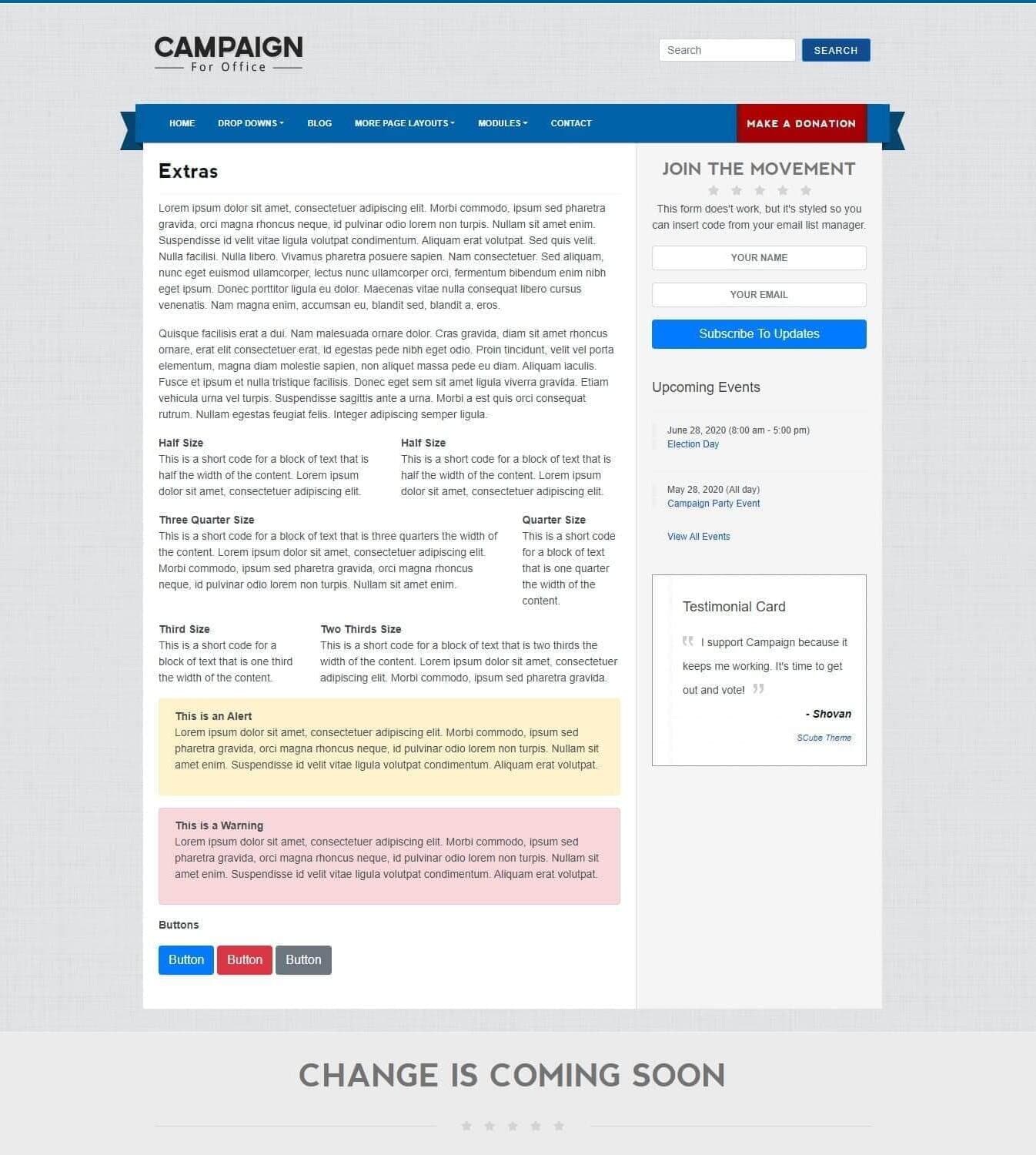 Campaign Jekyll Extras Page