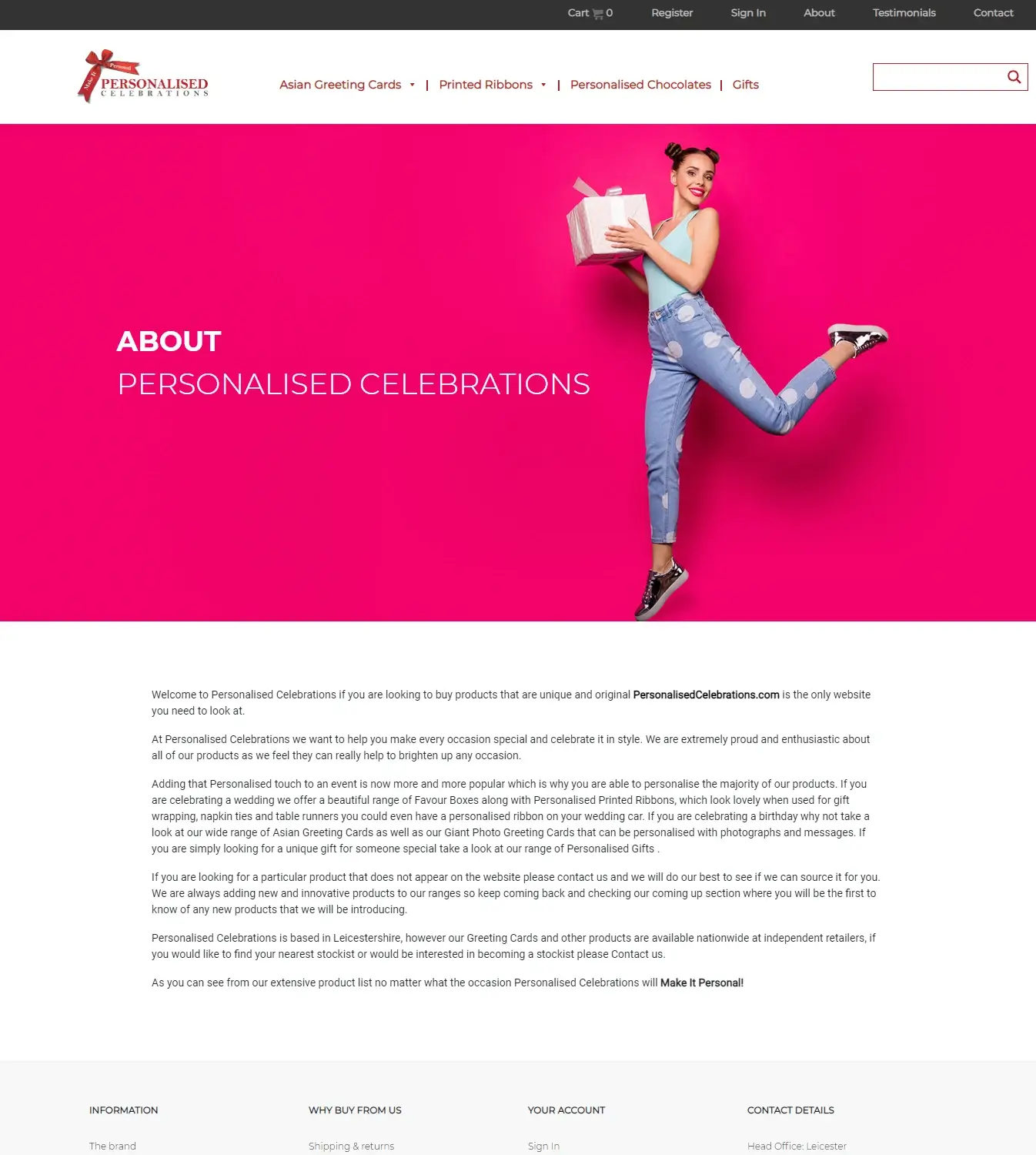 Personalised Celebrations About