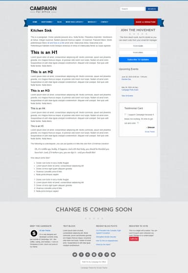 Campaign Page Template
