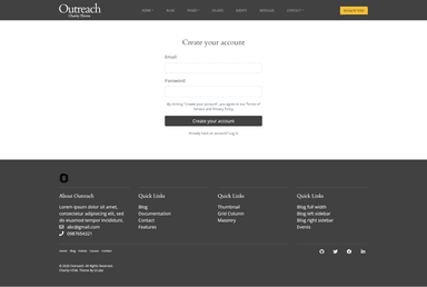 Outreach Create Your Account