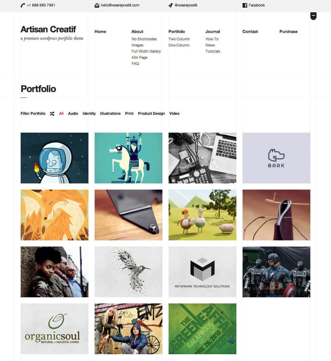 Artisan Creatif Portfolio Light